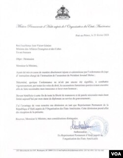 Let demisyon Leon Charles, Anbasade Ayiti nan Oganizasyon Eta Ameriken yo ( L OEA), 22 Fevriye 2024.