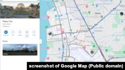 Ranh giới thành phố Pasay thuộc vùng thủ đô Manila của Philippine được thể hiện trên Google Map.