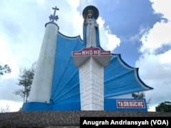 "Tạ Ơn Đức Mẹ", Galang, Batam, Quần đảo Riau. (VOA/Anugrah Andriansyah)