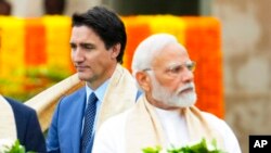 Thủ tướng Canada Justin Trudeau và Thủ tướng Ấn Độ Narendra Modi.