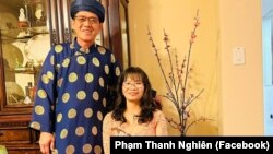 Nhà hoạt động Phạm Thanh Nghiên và chồng Huỳnh Anh Tú.