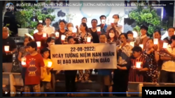 Lễ cầu nguyện của các tín hữu công giáo Vườn rau Lộc Hưng, quận Tân Bình, Tp. HCM. Photo Screenshot YouTube Vuon rau Loc Hung.