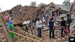 Một trong những ngôi nhà bị hư hại trong trận động đất ở Cianjur, Tây Java, Indonesia, vào ngày 21/11/2022.