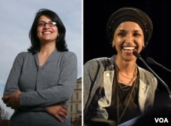 Rashida Tlaib, Ilhan Omar, hai phụ nữ Hồi giáo ra tranh cử