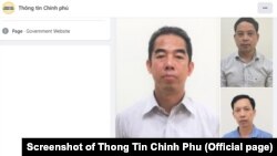 Thứ trưởng Ngoại giao VN Tô Anh Dũng (ảnh lớn) bị bắt hôm 14/4/2022 vì tội "nhận hối lộ".