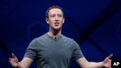 Giám đốc điều hành Facebook Mark Zuckerberg.