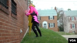 Lightning Bolt Lady tries to walk through a brick wall...but can she?