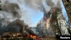 Aftermath of a Russian air strike in Kharkiv