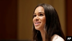 Misty Copeland nói chuyện với phóng viên tại buổi họp báo hôm 30/6/2015 ở New York. 