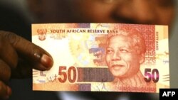 Tờ 50 rand với hình cựu Tổng thống Nam Phi Nelson Mandela