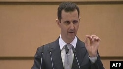 Tổng thống Syria Bashar al-Assad phát biểu tại Trường đại học Damascus, ngày 10/1/2012