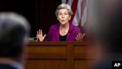 Bà Elizabeth Warren tại một phiên điều trần.