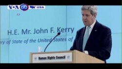 Ông Kerry bênh vực Israel trước Hội đồng Nhân quyền LHQ (VOA60)