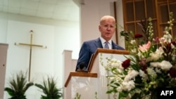 Tổng thống Mỹ Joe Biden phát biểu tại nhà thờ St. John Baptist ở Columbia, bang South Carolina, hôm 28/1 năm 2024.