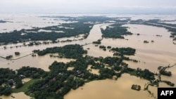 Hình ảnh lũ lụt ở Bangladesh.