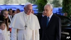 Đức Giáo hoàng Phanxicô gặp gỡ Tổng thống Israel Shimon Peres tại Jerusalem, ngày 26/5/2014.