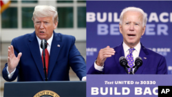 Tổng thống Hoa Kỳ Donald Trump và Cựu Phó Tổng thống Hoa Kỳ Joe Biden.