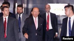 Bộ trưởng Thương mại Mỹ Wilbur Ross trong chuyến đi đến Bắc Kinh để đàm phán các vấn đề thương mại vào ngày 2/6/2018.