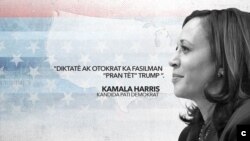 🇺🇸🗳️🗞️Harris di diktatè ak otokrat ka Fasilman 'pran tèt' Trump