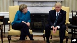 Tổng thống Donald Trump gặp Thủ tướng Đức Angela Merkel tại Tòa Bạch ốc ngày 17/3/2017.