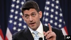 Chủ tịch Hạ viện Paul Ryan phát biểu ở điện Capitol, Washington, ngày 23 tháng 3 năm 2016.