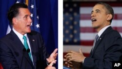 Ứng viên tổng thống của đảng Cộng hòa Mitt Romney và Tổng thống Obama