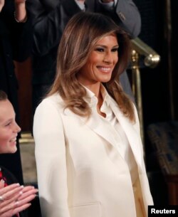 Đệ nhất Phu nhân Melania Trump tại Điện Capitol ở Washington