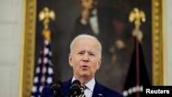 Tổng thống Joe Biden cập nhật tin tức về COVID-19, ngày 18/6/2021, tại Tòa Bạch Ốc.