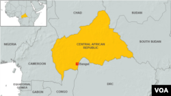 Map of Central African Republic