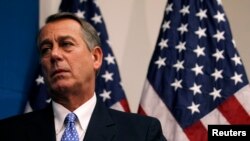 Chủ tịch Hạ viện John Boehner sau cuộc họp với của các Dân biểu đảng Cộng hòa