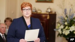 Bộ trưởng Quốc phòng Australia Marise Payne.