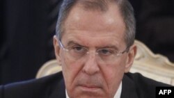 Ngoại trưởng Nga Sergey Lavrov trong cuộc gặp gỡ với Ngoại trưởng Bahrain Sheik Khalid bin Ahmed Al Khalifain tại Moscow, ngày 6/2/2012