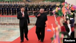 Ông Kim Jong Un trong chuyến thăm Trung Quốc đầu năm nay.