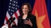 Phó tổng thống Hoa Kỳ Kamala Harris họp báo tại Hà Nội vào ngày 26/8/2021 trước khi rời khỏi Việt Nam. 