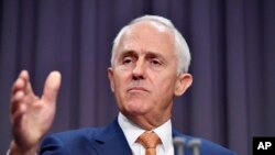 Thủ tướng Úc Malcolm Turnbull tại một phiên họp quốc hội ở Canberra (ảnh tư liệu 30/1/2017)