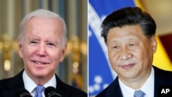 Ảnh phối hợp: Tổng thống Mỹ Joe Biden, trái, và Chủ tịch Trung Quốc Tập Cận Bình.