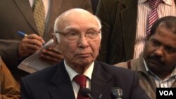 Cố vấn chính sách ngoại giao và an ninh quốc gia của Pakistan, ông Sartaj Aziz