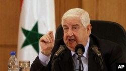 Ngoại trưởng Syria Walid al-Moallem ủng hộ kế hoạch của Nga đặt vũ khí hóa học của Syria dưới sự kiểm soát quốc tế