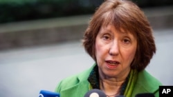 Bà Catherine Ashton, người phụ trách chính sách đối ngoại của Liên hiệp Châu Âu.