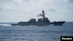 Tàu USS Wayne E. Meyer của Mỹ từng đi qua Biển Đông hôm 11/4/2017