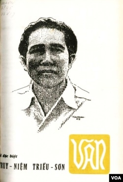 Chân dung Triều Sơn Bùi Văn Sinh 1921-1954 [nguồn: báo Văn 15.05.1965, số Đặc biệt Truy Niệm Triều Sơn]