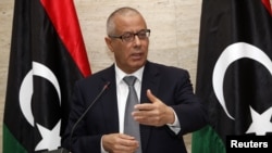 Thủ tướng Libya Ali Zidan trong cuộc họp báo tại Tripoli, ngày 8/3/2014.