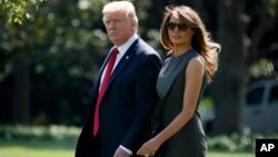 Tổng thống Trump và phu nhân Melania Trump sắp thăm Việt Nam (ảnh ngày 8/9/2017)