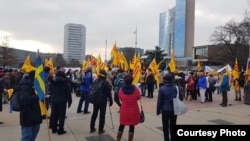 Cộng đồng Việt Nam biểu tình tại Geneva, Thụy Sĩ, ngày 22/1/2019. Photo Đặng Xuân Diệu.