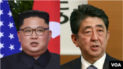 Kim Jong Un và Shinzo Abe