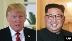 Tổng thống Mỹ Donald Trump và lãnh tụ Triều Tiên Kim Jong Un 