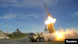 Mỹ phóng thử thành công một phi đạn thuộc hệ thống THAAD (ảnh của Bộ Quốc phòng Mỹ) 