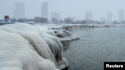 Khu vực Lake Michigan dưới cái rét kỷ lục vào ngày 29/1/2019.