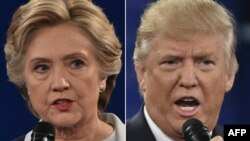 Hai ứng cử viên tổng thống Mỹ: ông Donald Trump của Ðảng Cộng hòa và bà Hillary Clinton của Ðảng Dân chủ.