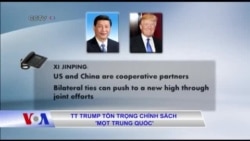 TT Trump tôn trọng chính sách ‘một Trung Quốc’